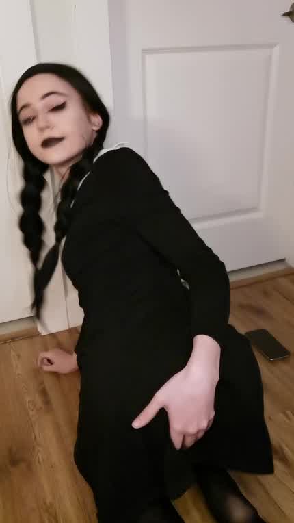 Wednesdays are for Wednesday! Would you still nail me from behind dressed like this? [F]