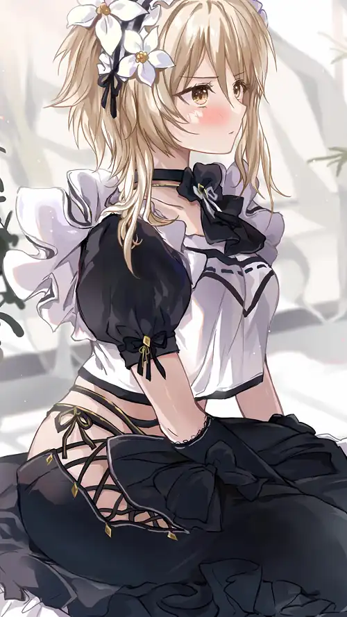 Maid Lumine [Genshin Impact] (2160x3840)