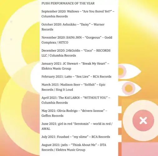 Madison Beer has received a VMA nomination for Push Performance of the Year with her song Selfish