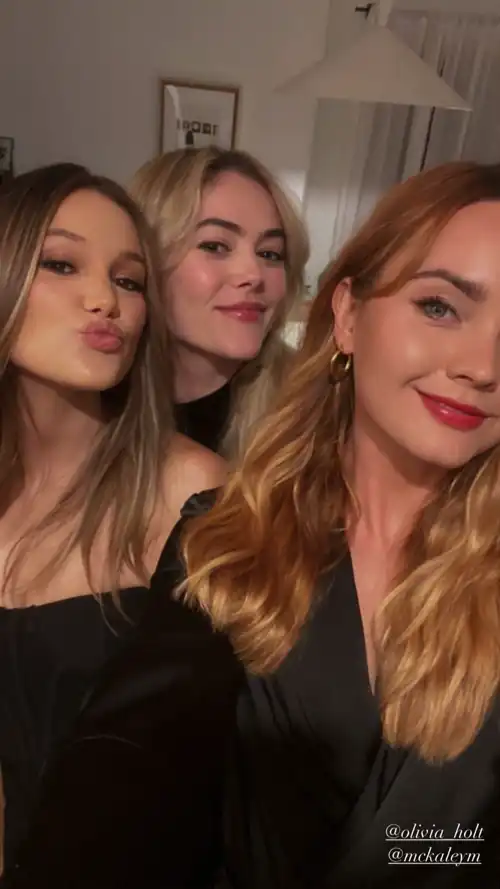 Selfie with McKaley Miller and Liana Liberato