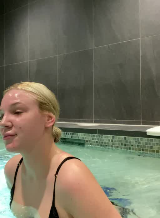 POV: we've been flirting in the jacuzzi and surprise you with a flash Can you keep our secret?
