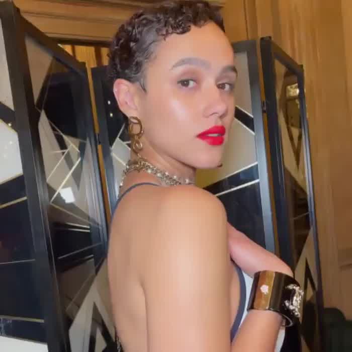 Showing off her look for an Event 