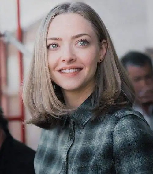 Amanda in a plaid shirt