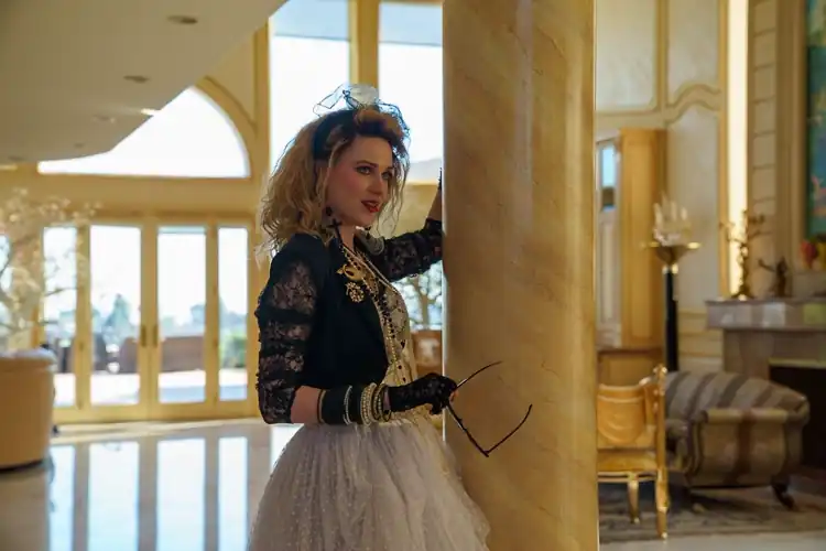 First image of Evan Rachel Wood as Madonna in 'WEIRD: The Al Yankovic Story'