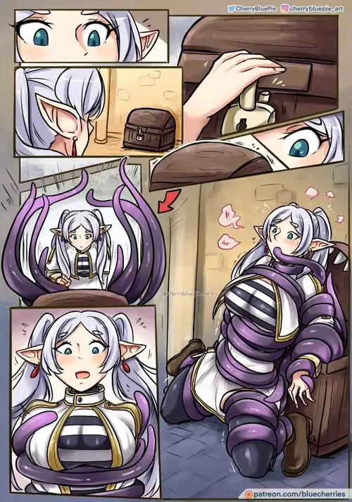 : Frieren seeks out a mimic 📦🦑