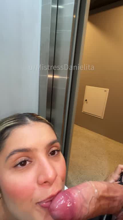 Dared to suck him off in the elevator