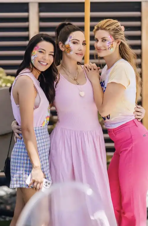 With Whitney Cummings and Hannah Stocking at a Lisa Frank event IG story 7/26/2023
