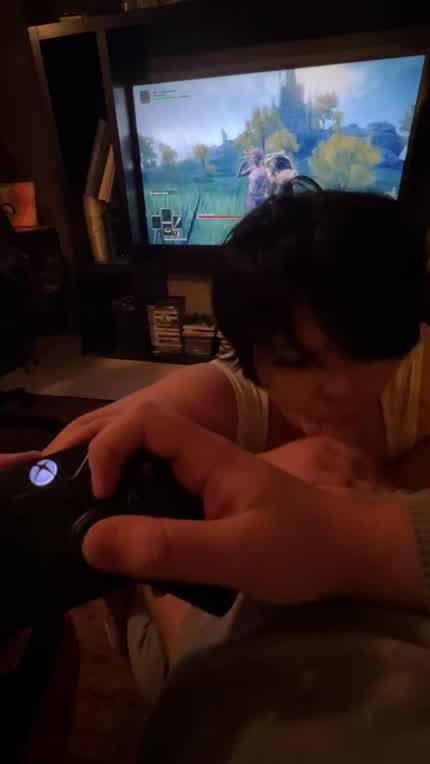 My boyfriend is trying to play all of Elden Ring while I suck his dick.