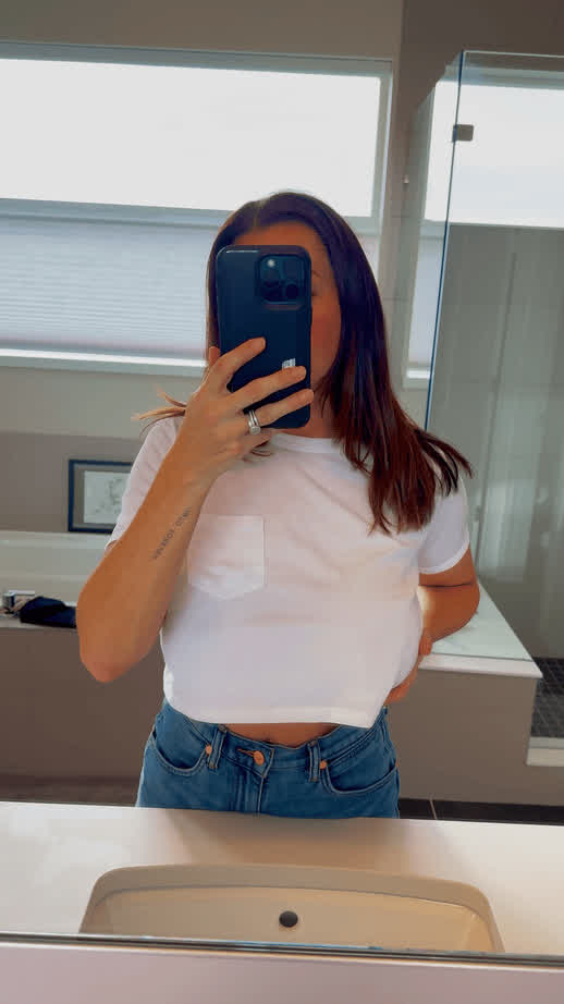 Sneaking a quick vid of my massive tits
